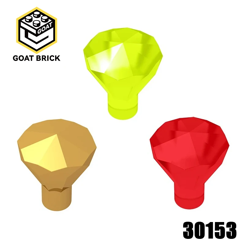 10 stks MOC Onderdelen 30153 28556 Rock 1x1 Jewel 24 Facet Compatibel Bricks DIY Bouwstenen Deeltje Kid puzzel Hersenen Speelgoed Gift