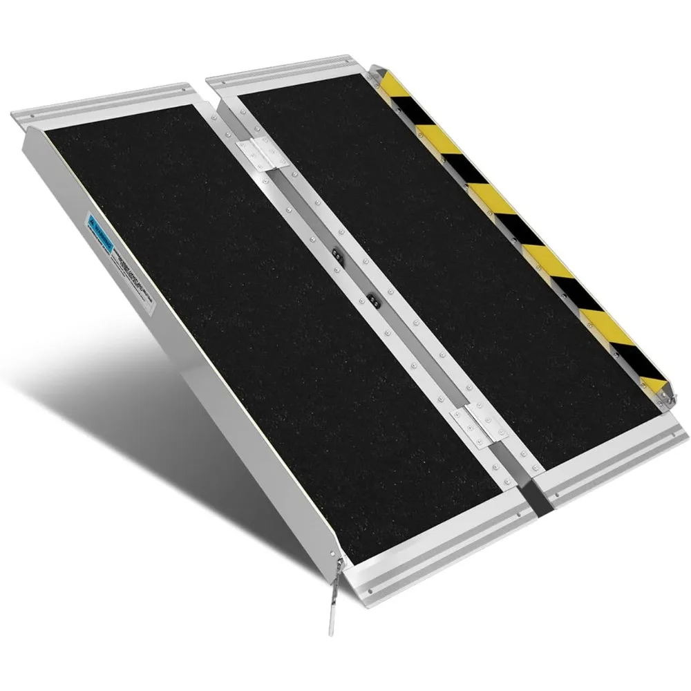 

Переносной рампа для инвалидных колясок, 3 фута, нескользящие складные алюминиевые пандусы для инвалидов, пороговый пандус для дома, вмещает до 600 фунтов, рампа для инвалидных колясок