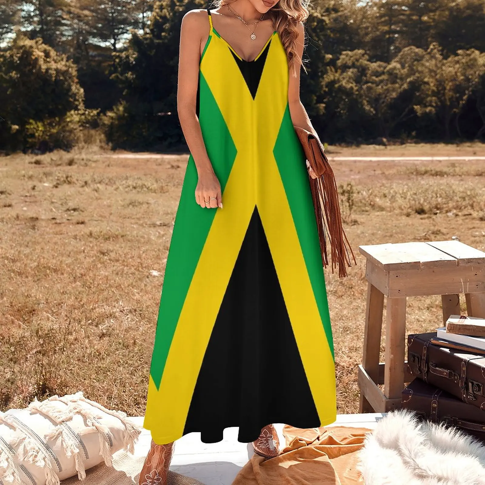 New Jamaica Flag Stickers, Gifts and other Products Sleeveless Dress Dance dresses summer dresses women 2023