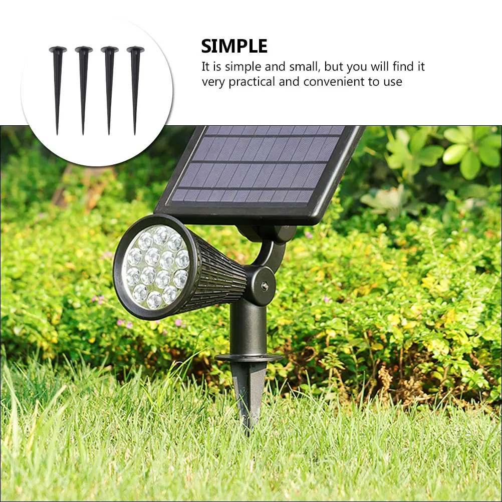 

4 Pcs Floor Insert Accessories Ground Spikes LED for Solar Lamps Tool Light Inserted Cast Aluminum Party Decoration