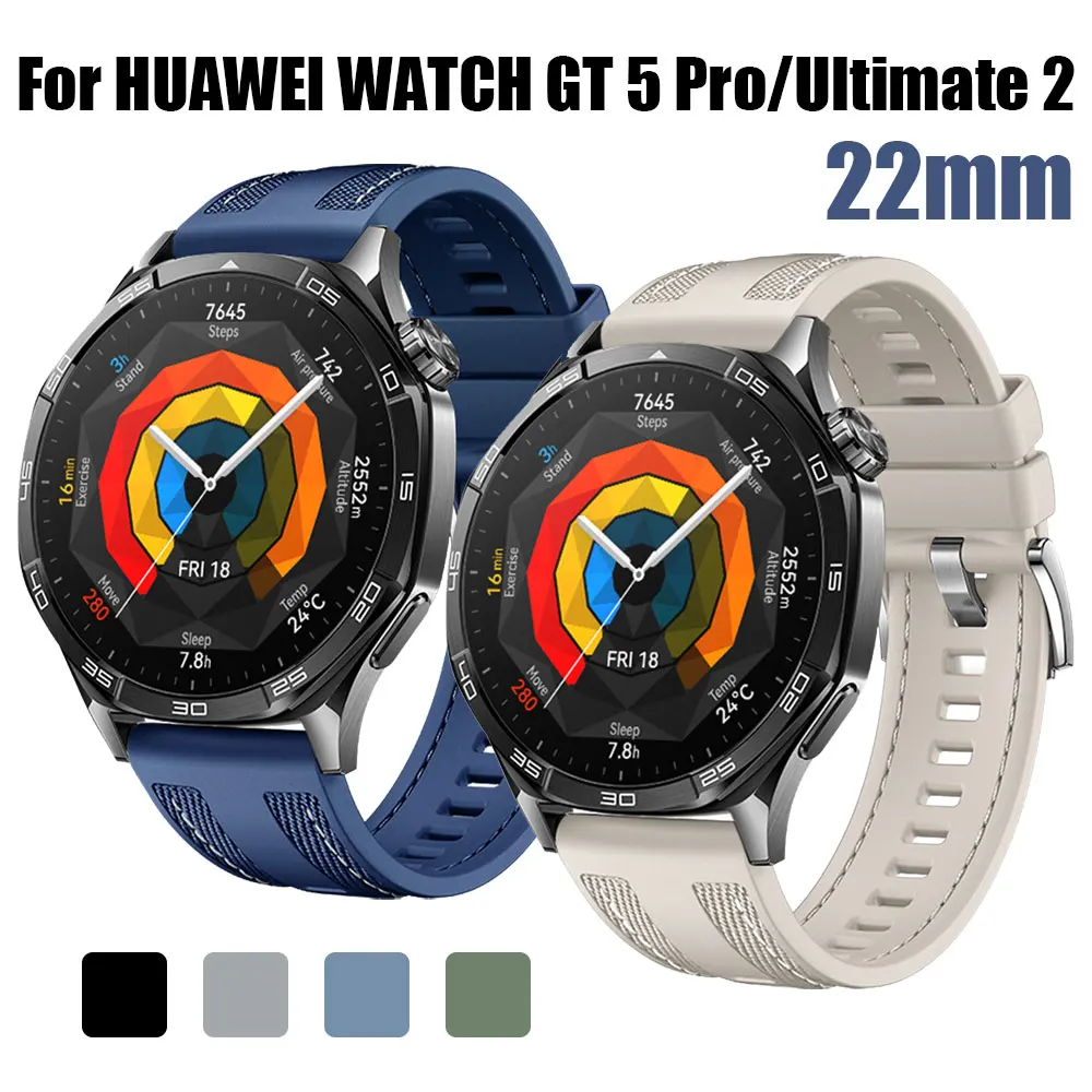 22 mm Nylon-gewebtes Armband für Huawei Watch Ultimate 2/GT 6Pro 5Pro 46 mm Ersatzarmband für WATCH 5 46 mm/GT 5 4 46 mm