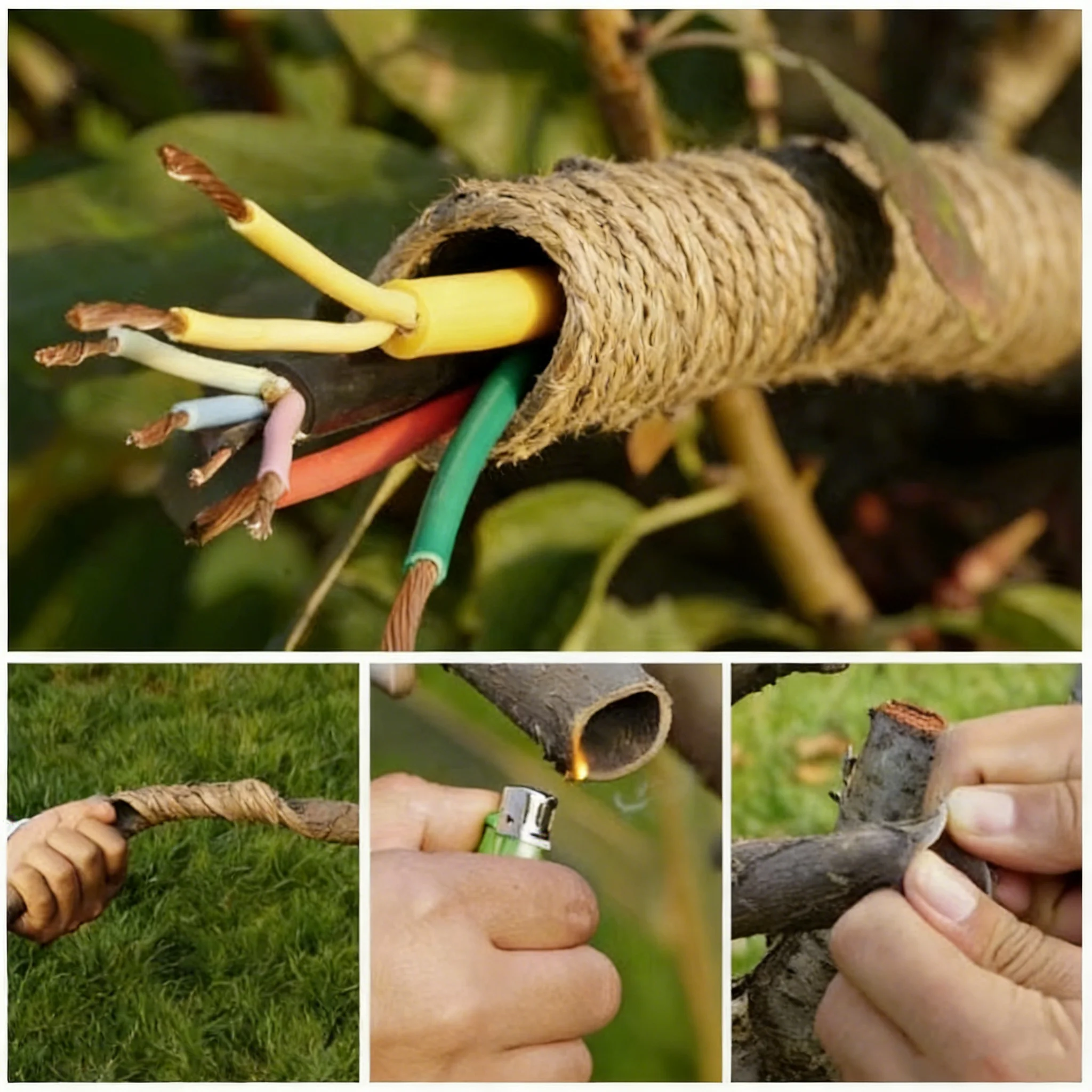 Aqumotic Outside Wire Covers Fake Vine Cord Covers for Wires Decoration Trunk Artificial Rattan Hanging Electrical Wire Cover view 5