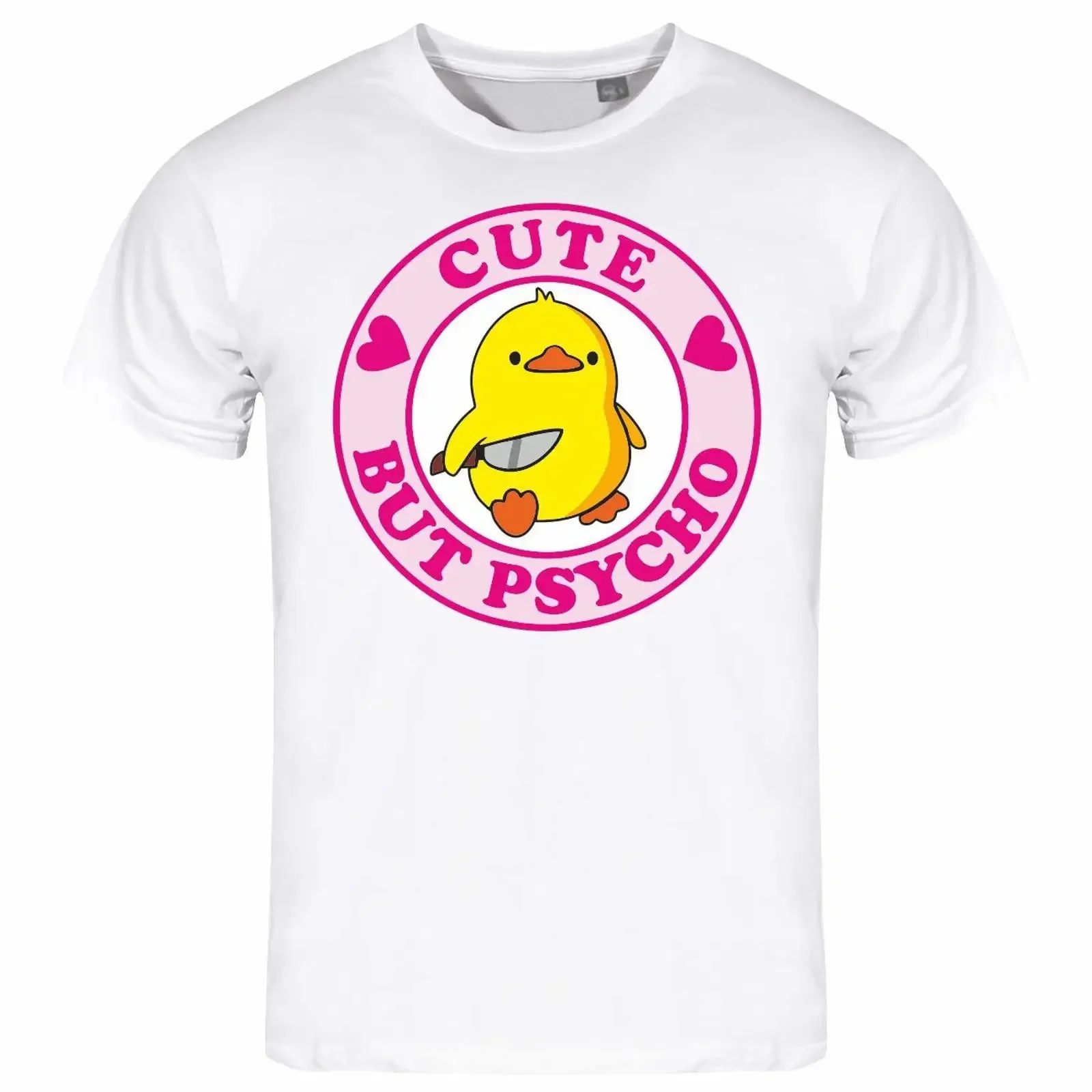 T-shirt pour homme « Cute but Psycho » S-XXL, motif délavé vintage, décontracté et extensible, idéal pour les amis et les amies.