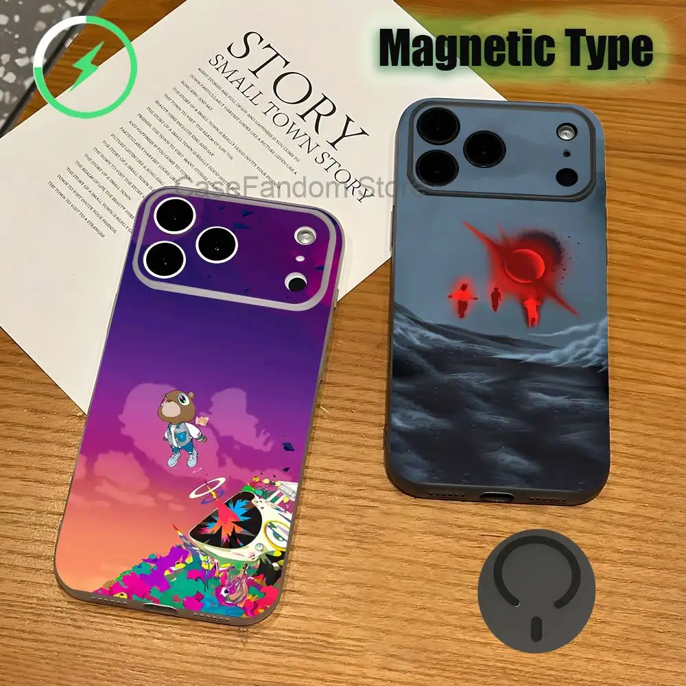 

K-Kanye West Donda 2 Shockproof Transparent gray Phone Case For iPhone 17,16,15,14,13,12,11,Pro,Max,Plus,Magnetic Charging