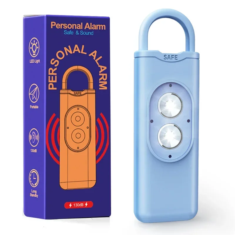 Personal Security Keychain Alarm, Personal Alarms, 130dB SOS LED Light, Self Defense Siren Safety Alarm for Women Keychain