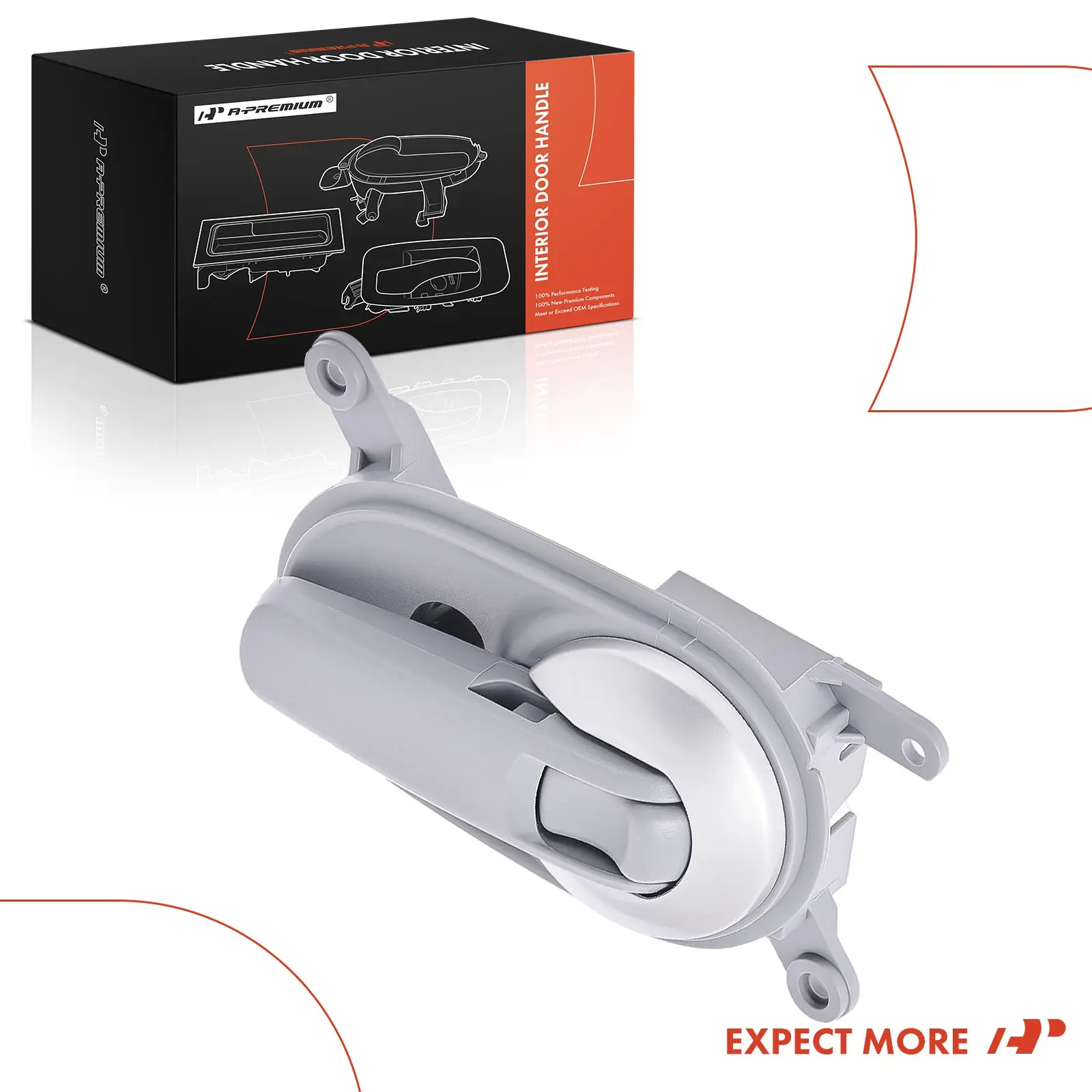 A-Premium Front Driver Side Gray with Chrome trim Interior Door Handle for Nissan Quest 2004-2006