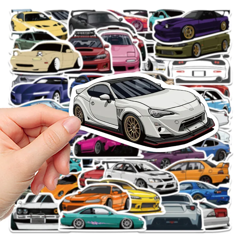 

В наличии 50 шт. JDM наклейки в стиле ретро для тюнинга автомобилей, граффити, для ноутбуков, гитар, багажа, велосипедов, скейтбордов, водонепроницаемые, декоративные, детские игрушки