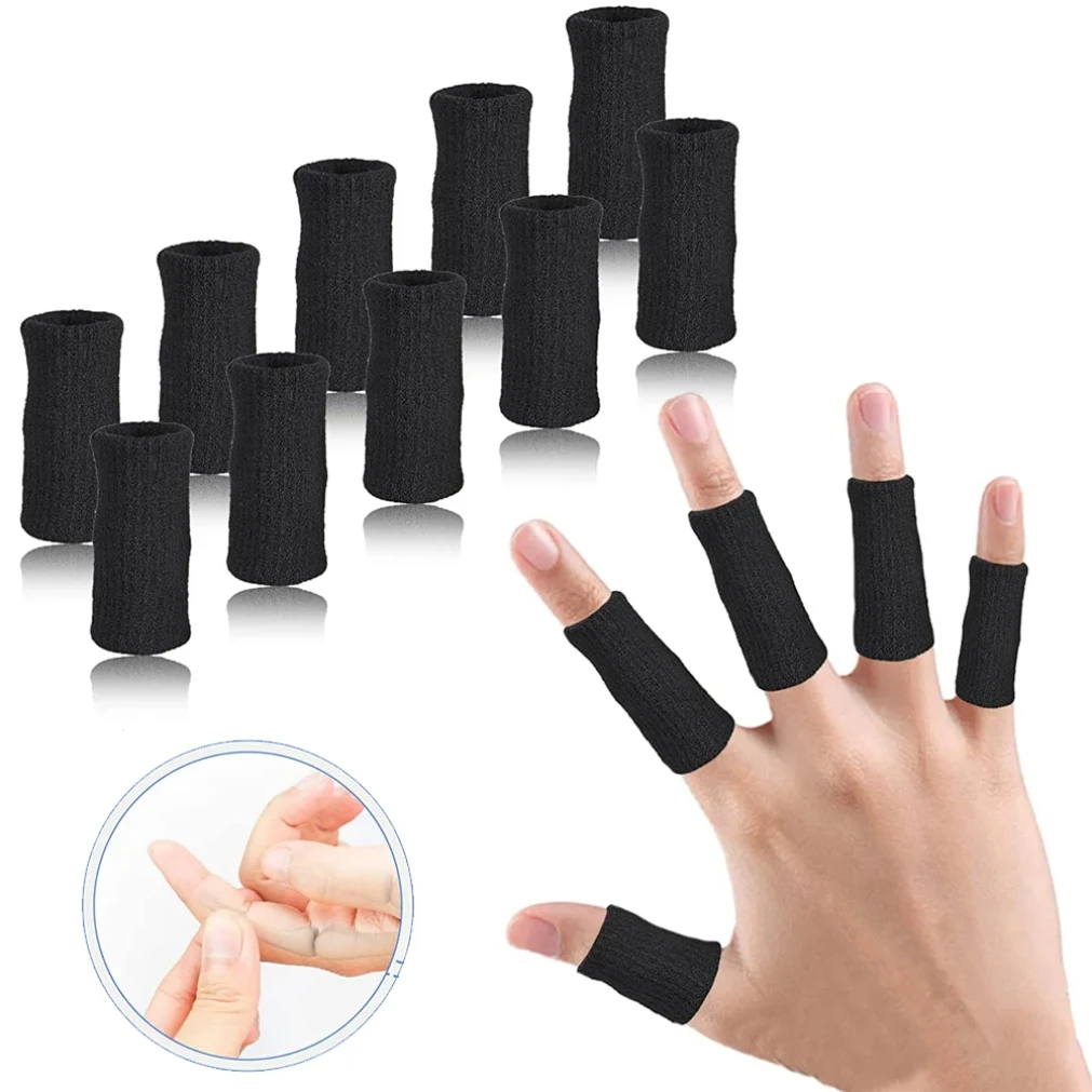

10Pcs Comfortable Finger Brace Splint Sleeve Thumb Support Protector Elastic Breathable Stabilizers for Golf Outdoor Sports 2025