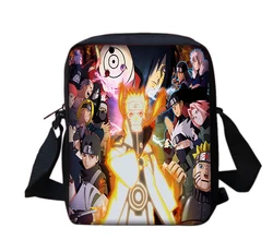 Anime cool-n-Narutos Sasukes Jungen Mädchen gedruckt Schulter Umhängetasche Kind lässig Handtasche Männer Frauen Telefon Tasche Einkaufstasche