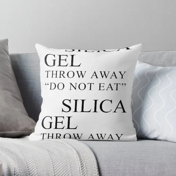 Silica Gel Package Black  Printing Throw Pillow Cover Car Office Throw Square Decor Anime Hotel Pillows not include One Side