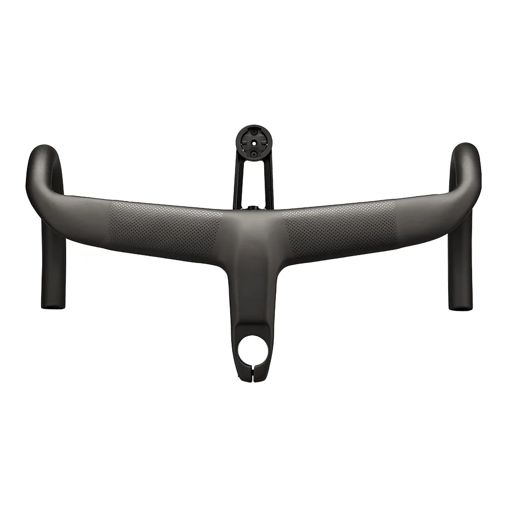 Road Bike Bent Handlebar Full Carbon 360-440mm -10° Integrated Cockpit Bars 28.6mm Racing Speed Internal Wiring Reduce Drop Bar
