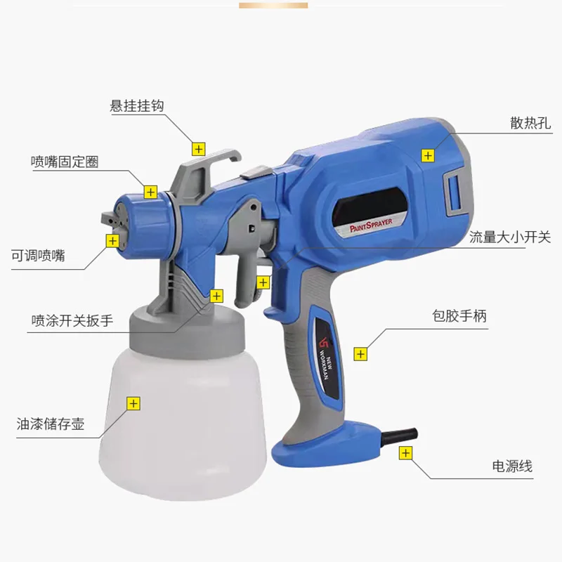 Powerful Electric Sprayer Detachable Portable Latex Paint Sprayer