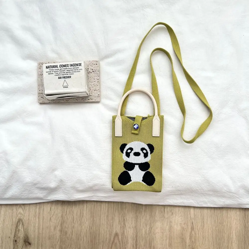 Knitted Mini Mobile Phone Bag Female Shoulder Hand Bag Handbag Purses and Handbags