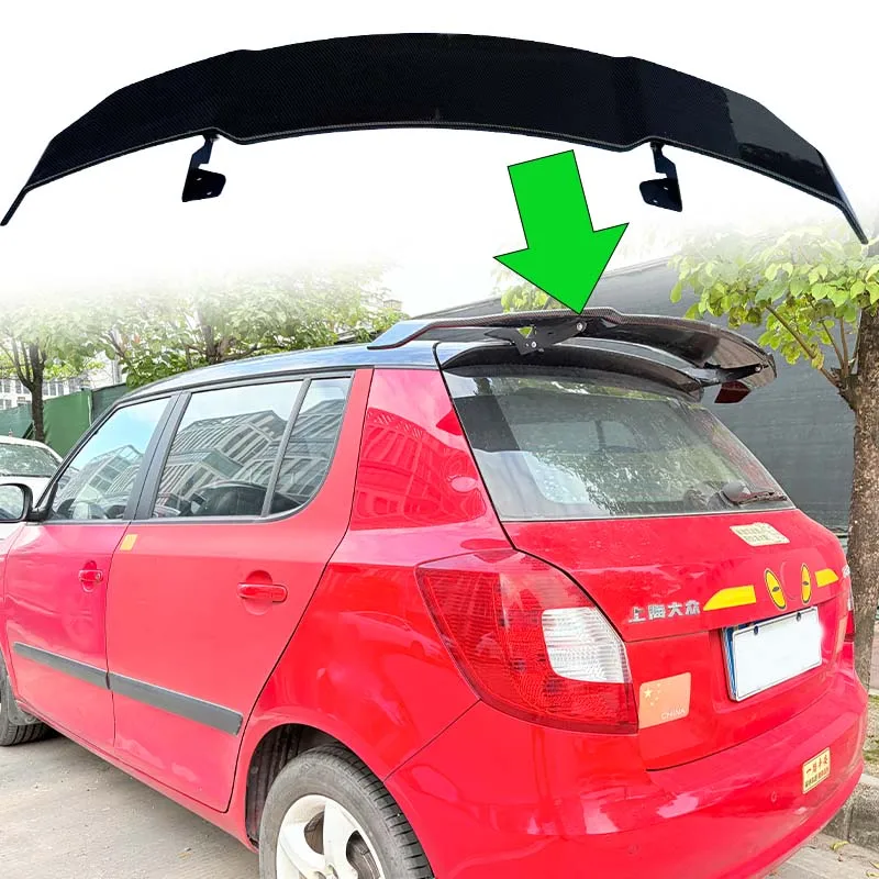 For Skoda Fabia Hatchback Roof Wing Spoiler 1999 2007 6Y 2007-2014 5J 2014 2021 NJ 2021-2025 PJ Trendy Upgrade Car Accessories