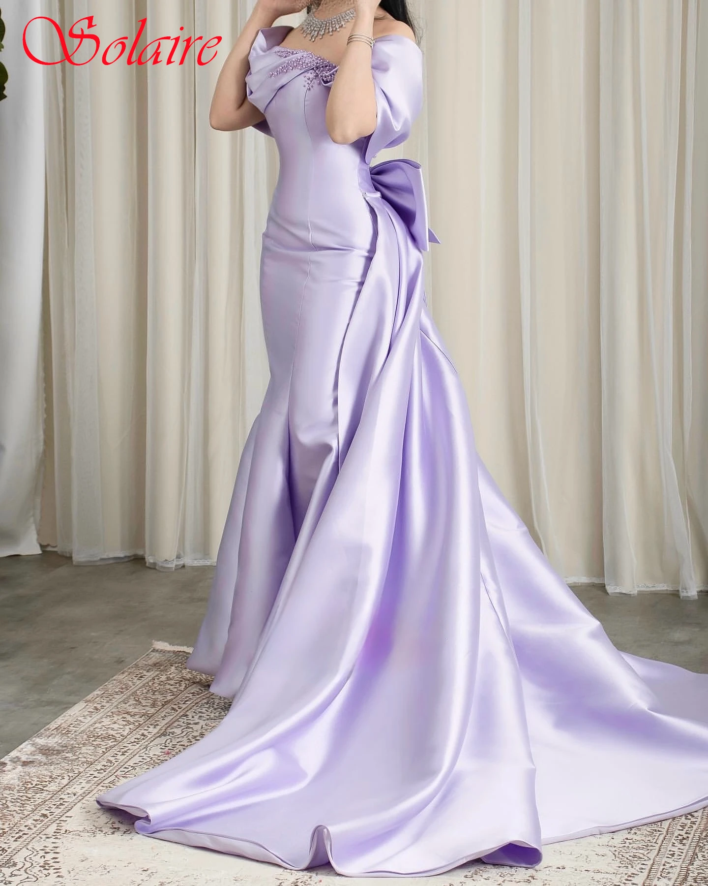 

Customized Mermaid Boat Neck Elegant Formal Evening Dress Fashion Bespoke Occasion Gowns Temperament High Quality Party Dress