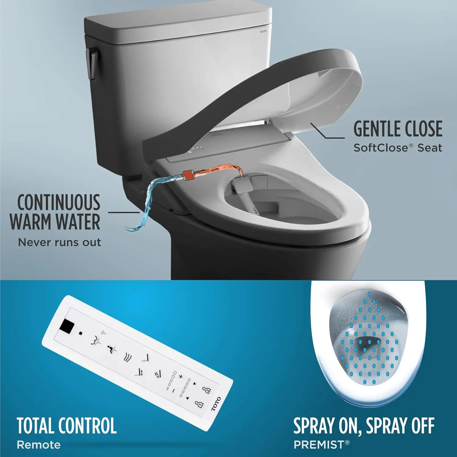 WASHLET K300 Sedile WC elettronico per bidet, cotone bianco