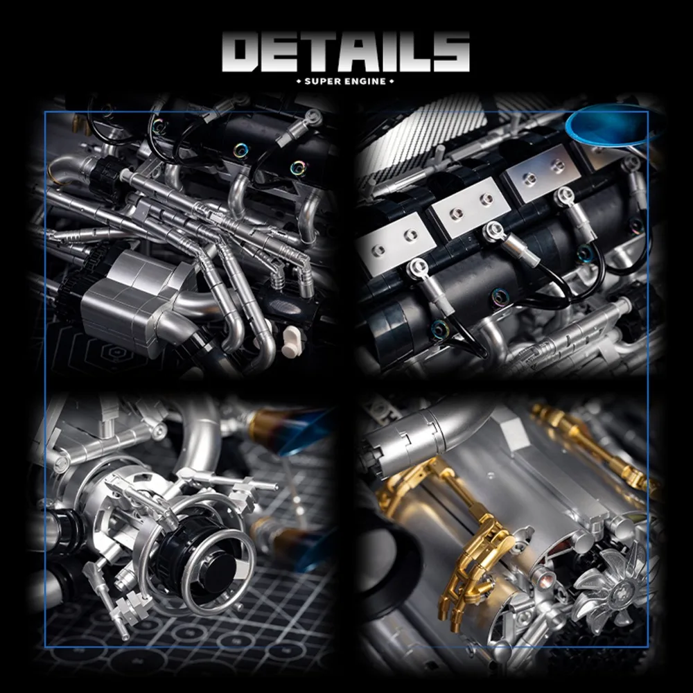 MOC المكبس التقني 8-اسطوانة المحرك 2773 قطعة اللبنات الكهربائية محاكاة لعبة مجسمة تجميع مجموعة للأطفال Aldult #6