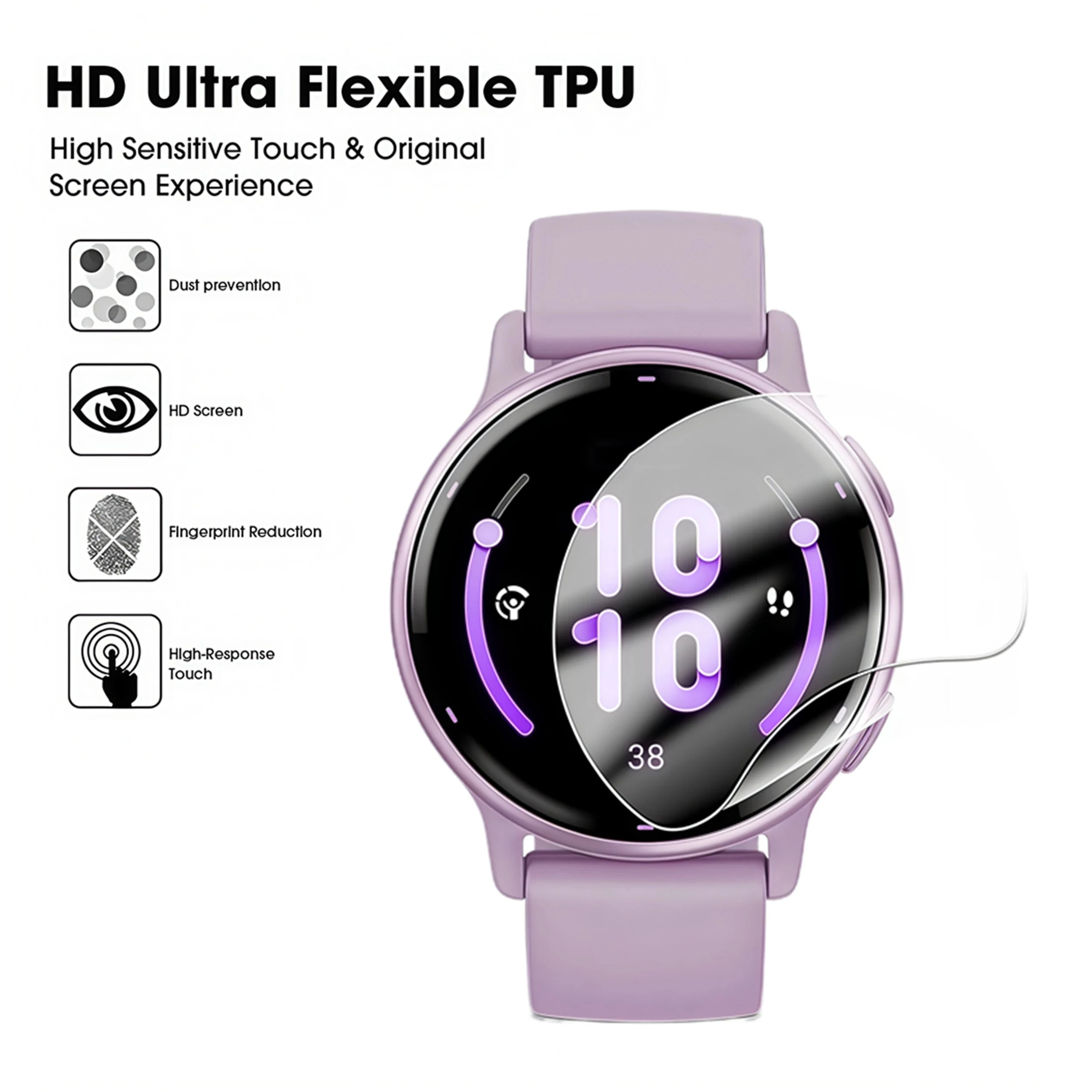 1-10pcs Hydrogel Film for Garmin Vivoactive 6/Vivoactive 5 Screen Protector Protective Watch Cover for Garmin Active 6/Active 5