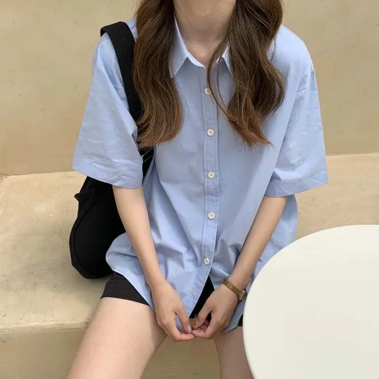 

Spring Floral Shirts Women Peter Pan Collar Puff Sleeves Pleated Trim Ideal for Vacation Outfits Kawaii Style or Daily Looks