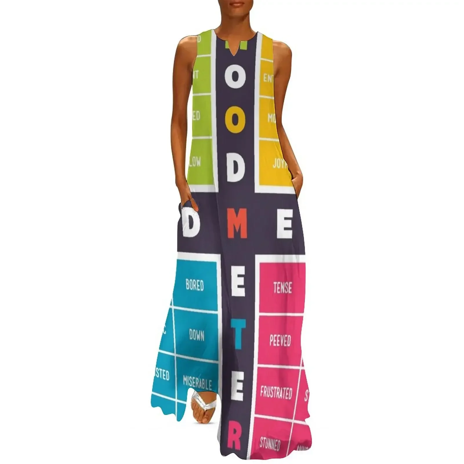 

The Mood Meter Long Dress dresses korean style bandage dress chic and elegant woman dress summer for women 2025