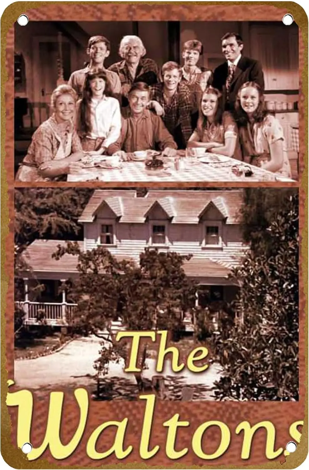 The Waltons (1972) Show Poster Vintage Metal Tin sign Logo Family Club Bar Cafe Bedroom Art Wall Decoration Gift 8x12 inches