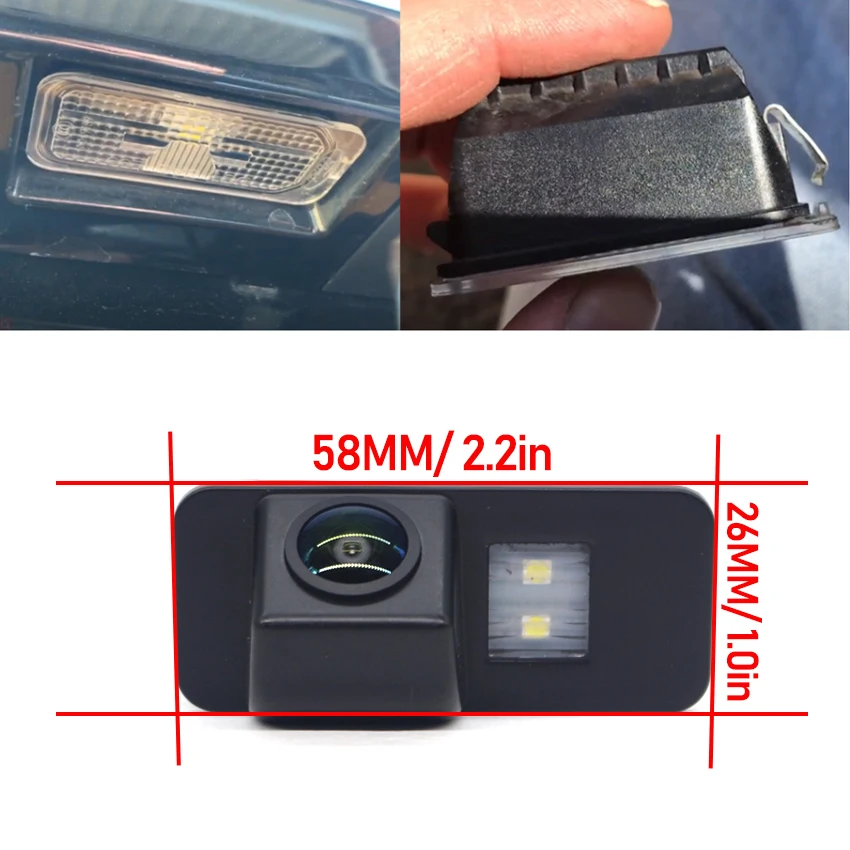 For Ford Focus 2 Hatchback Fiesta Mondeo S-MAX Kuga Galaxy MK3 For Jaguar XF HD Fisheye Reversing Rear View Camera  Night Vision