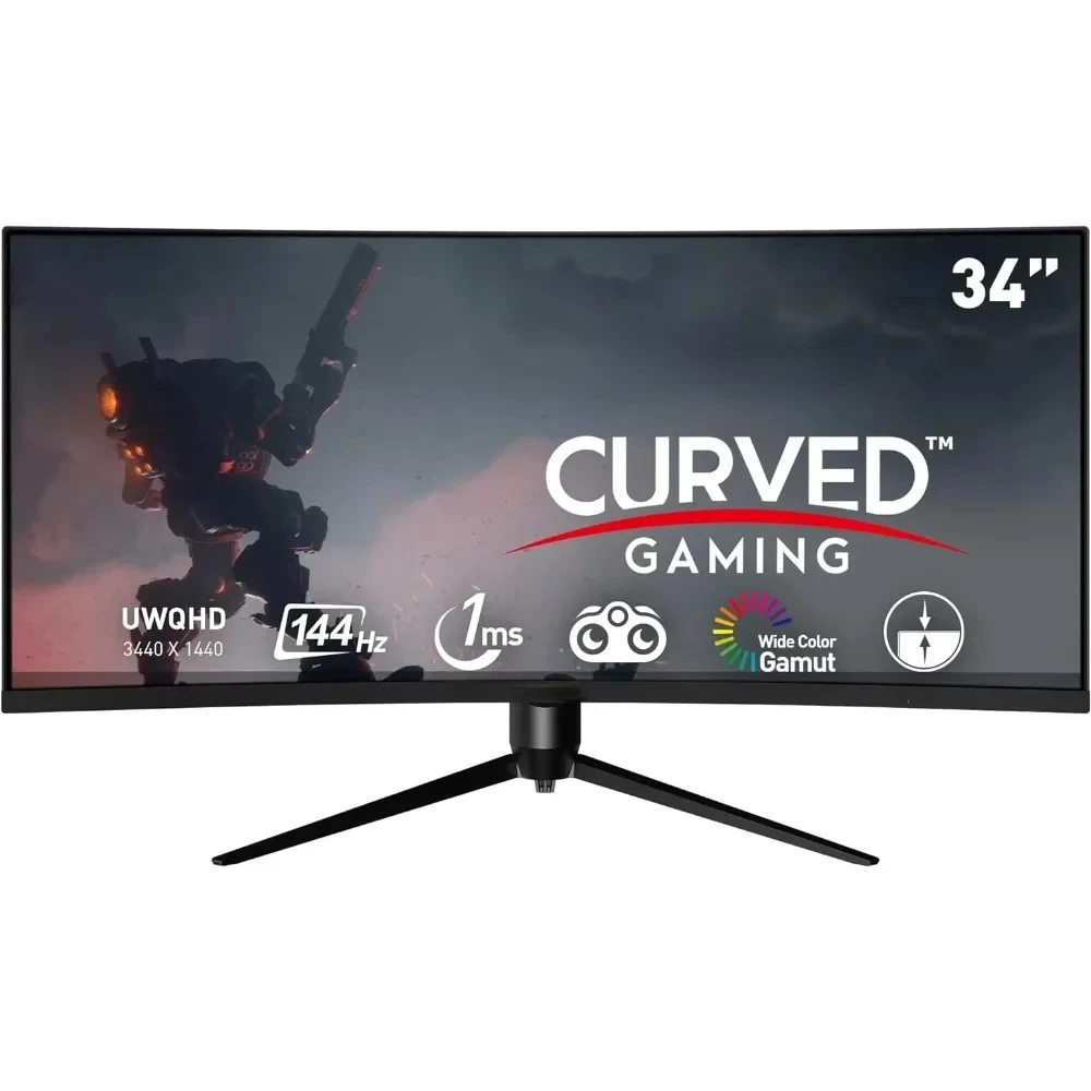 1500R Curvature 21:9 Aspect Ratio Narrow Bezel 1ms 3440 x 1440 (UWQHD) 144Hz Refresh Rate Tilt