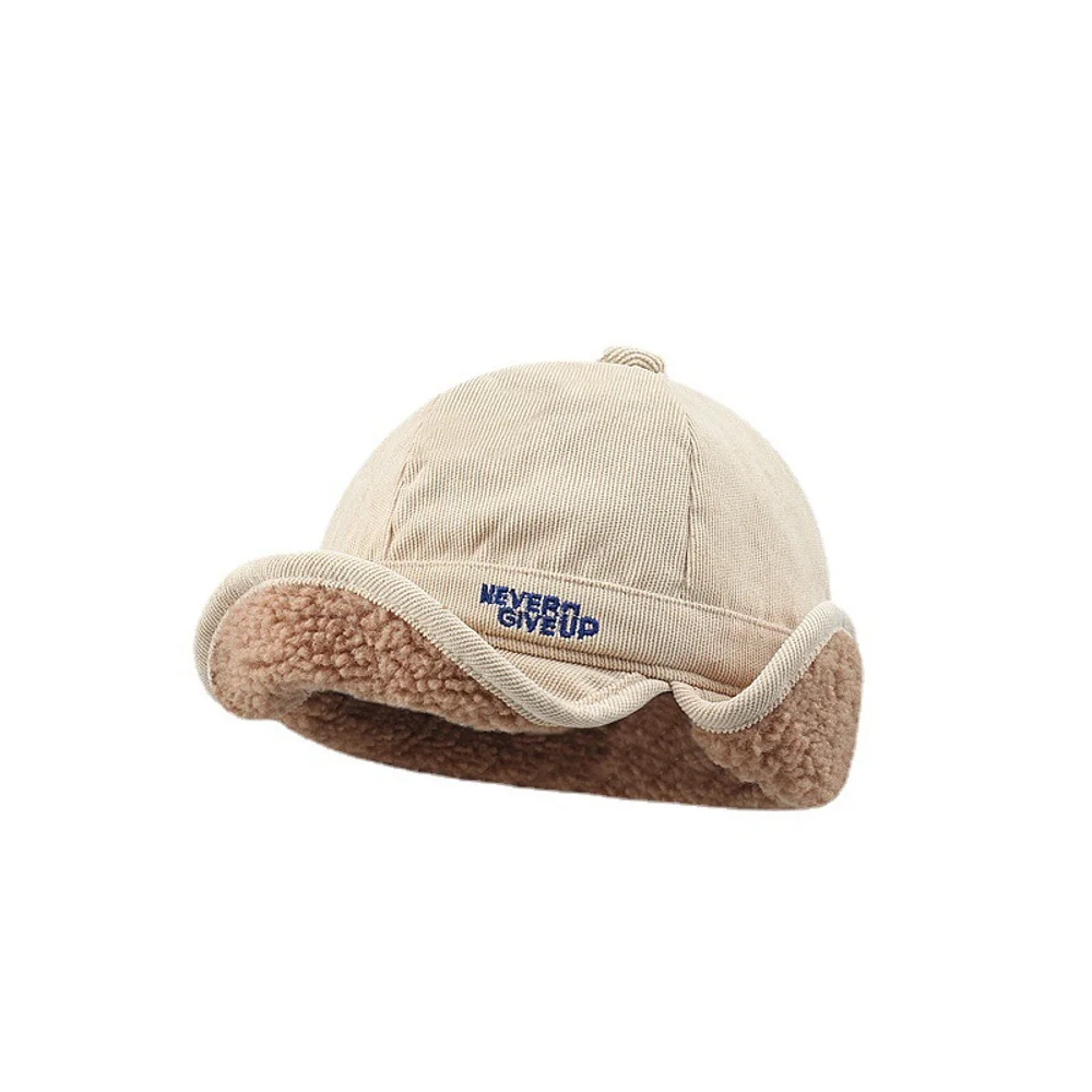 

Lamb Fleece Warm Duck Tongue Ear Protection Hat For Men And Women, Autumn And Winter Cycling Flight Hat, Large Brim