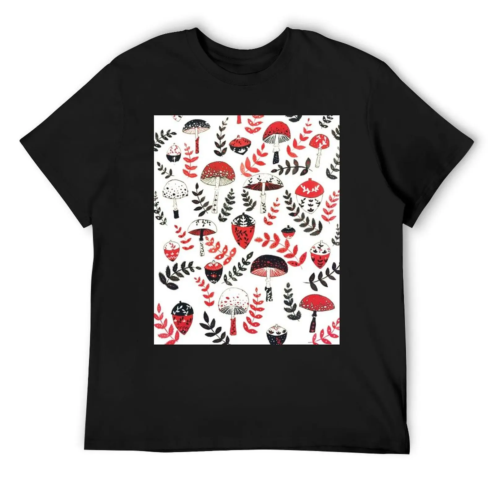 

Magical Mushrooms & Acorns T-Shirt quick drying anime tshirt oversized graphic tee basketball graphic tees mens designer clothes