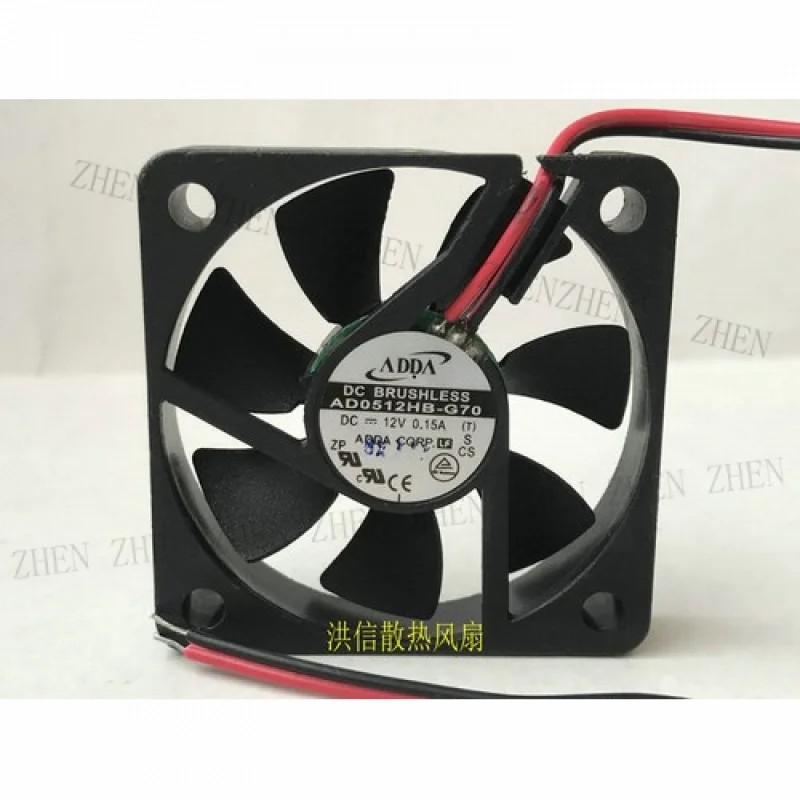 

Y 1 шт. ADDA 5010 AD0512HB-G70 DC12V 0,15A 5 см 2-проводной осевой вентилятор охлаждения #