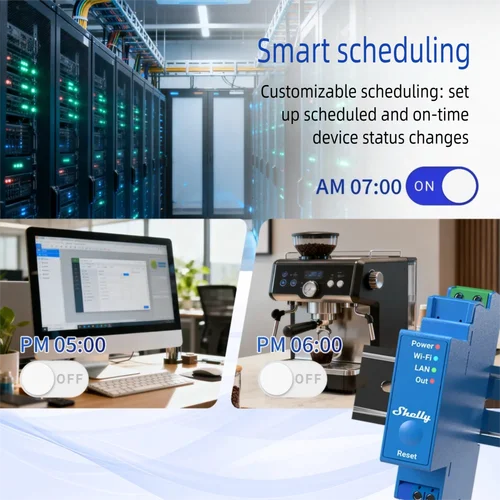 Imagen 2 del producto Shelly Pro 1 Smart Home 1 canal 16A módulo WiFi de contacto seco aparato de iluminación profesional automatización vida inteligente comercial