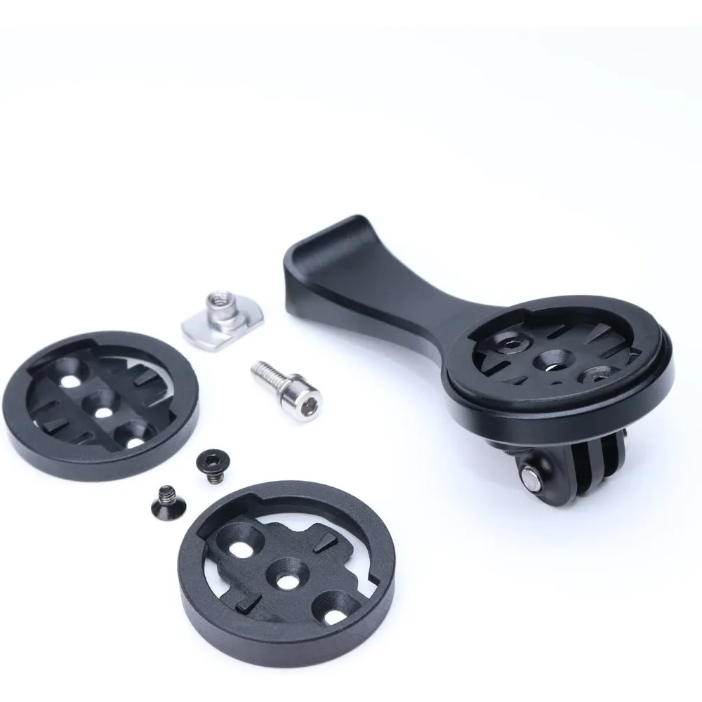 مجموعة دعامات تثبيت كمبيوتر الدراجة متوافقة مع محول Garmin/G/G+/Wa Hoo/Bryton Stem Bike GPS، والأضواء، ومجموعة كومبو الكاميرا الرياضية #1