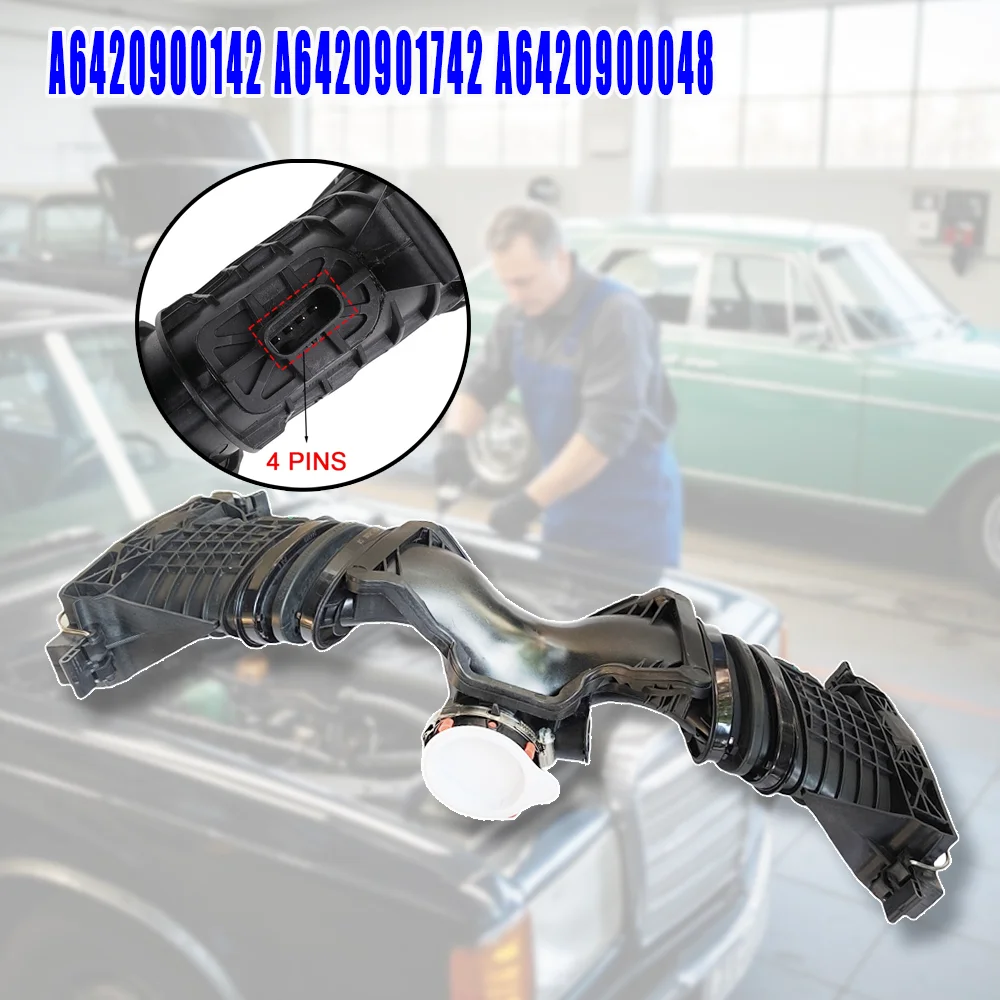 

6420901642 4Pin Colector de admisie motor cu senzor de calitate a aerului pentru Mercedes Benz GL350 GL320 ML350 ML280 C320 E280