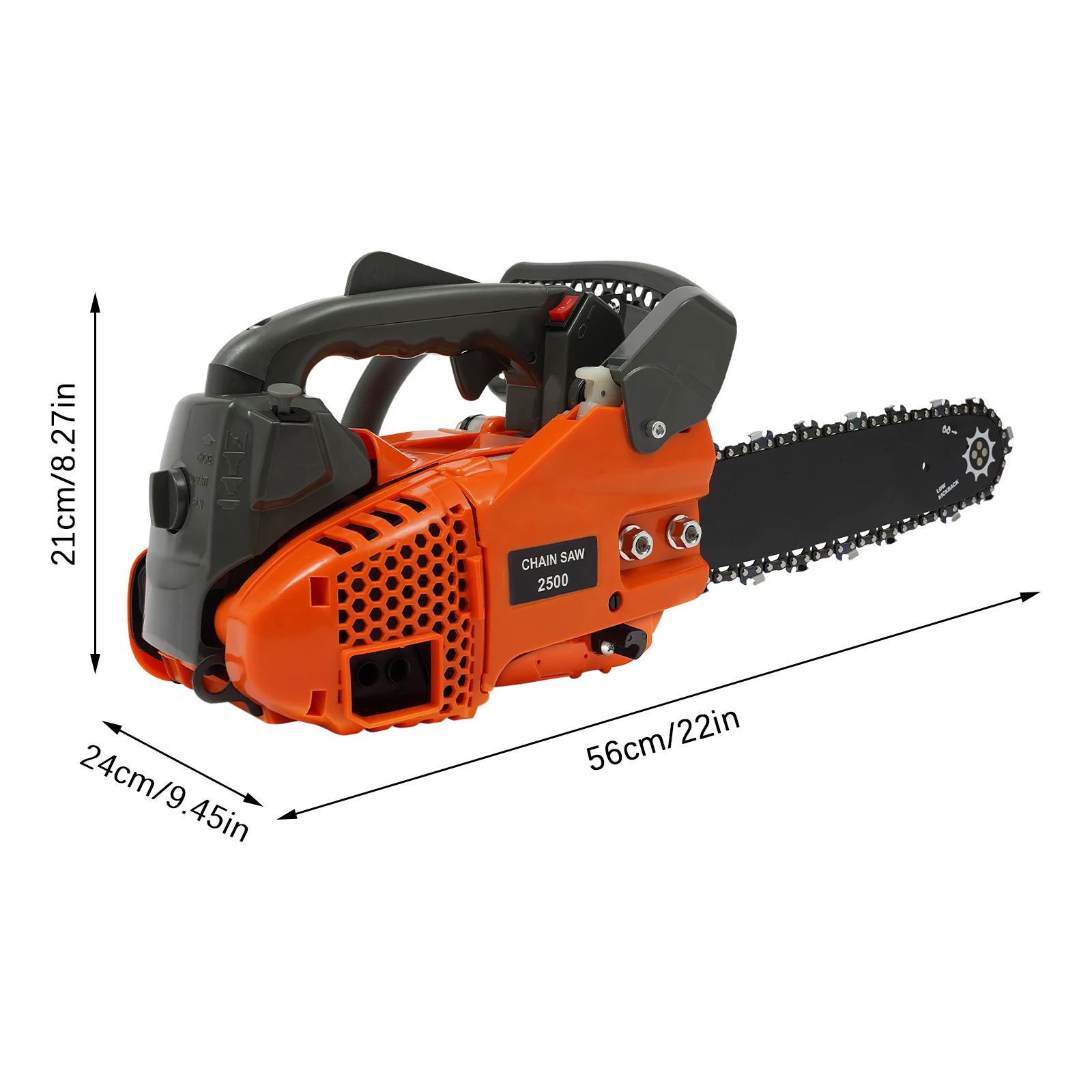 

25cc 2-Stroke Gas Chainsaw 12 Inch Bar Length Gas Power Chainsaw with full set for Wood Cutting Tree Trimming Pruning