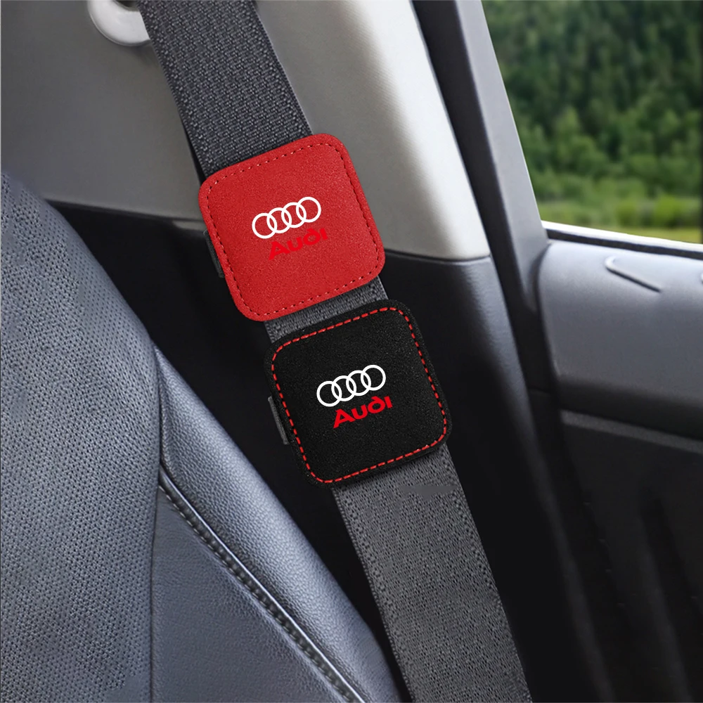 

Car Seat Belt Buckle Seatbelt Stopper Clip Adjuster Auto Safety Strap Fixing Clamp For Audi Qyttro Sline RS Q2 Q3 TT A1 A2 A3 A4