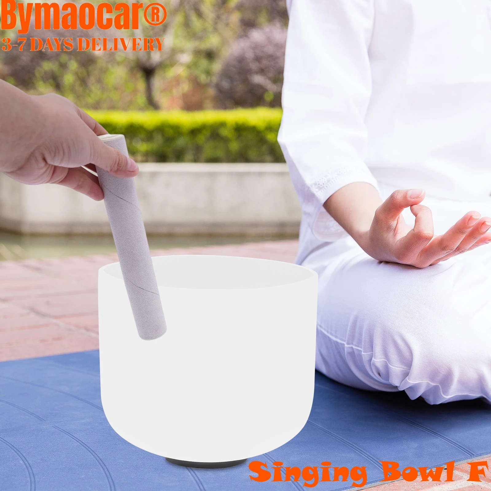 

8 inch Singing Bowl F Quartz for Sound Healing, meditation, prayer, yoga, stress reduction at home, yoga studio, or healing room