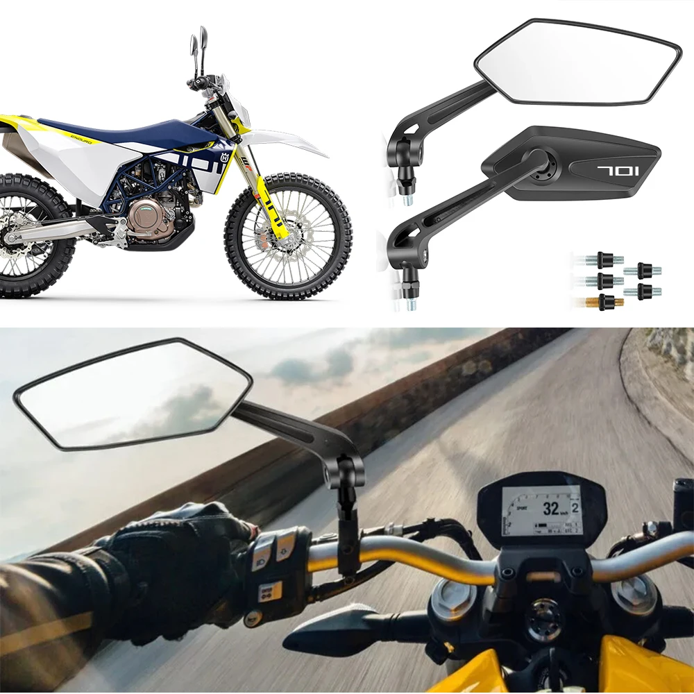 1 Par Modificado 360 °   Espejos retrovisores laterales plegables para motocicleta, para 901 401 701 Svartpilen 401 250 701 Vitpilen Norden 901