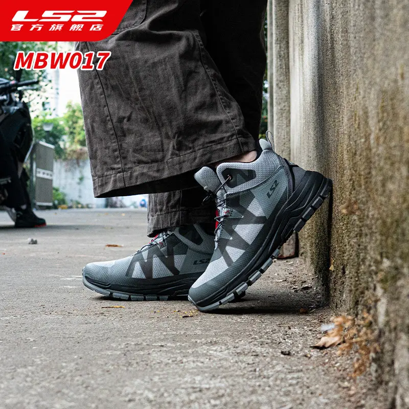 LS2 MBW017 Motorcycle Riding Boots Unisex Wear Resistant Anti-slip Professional Rally Climbing Boots for Long Distance Moto Tour