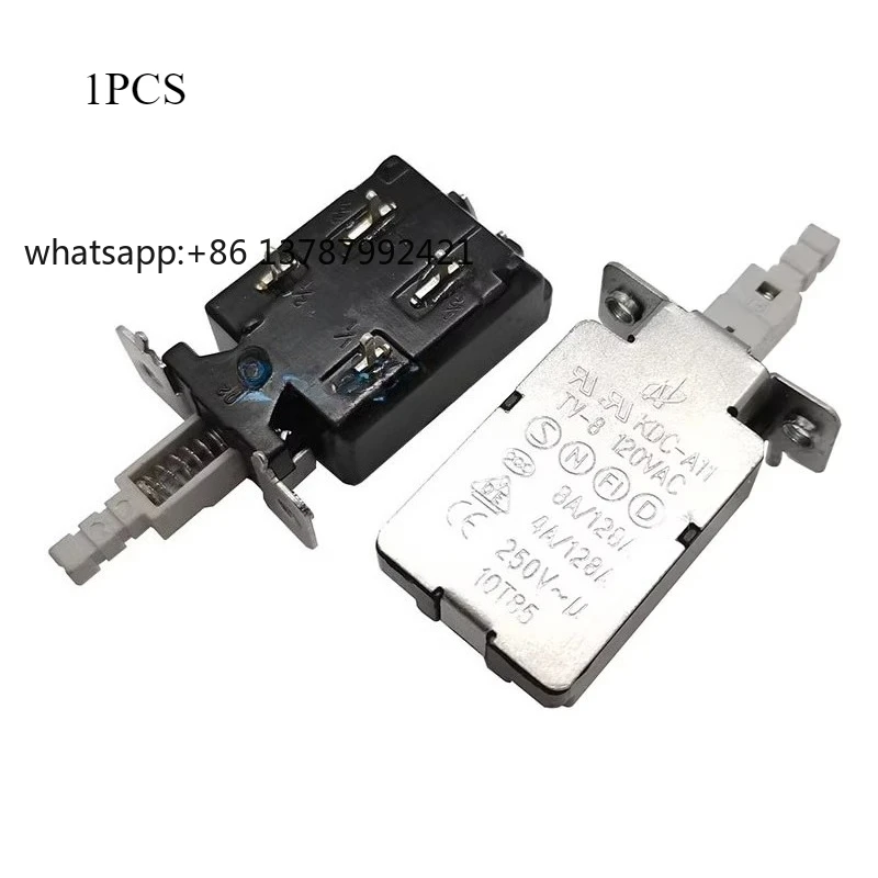1PCS KDC-A11/TV-8 self-locking power switch is suitable for Konka TV with lock button 4-pin 