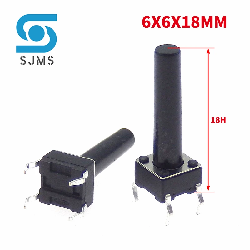 20/50PCS DIP 6X6X18mm 6*6*18mm DIP 4 Pin Tact Push Button Switch Micro Touch Button Reset switch Light touch Power key Switches