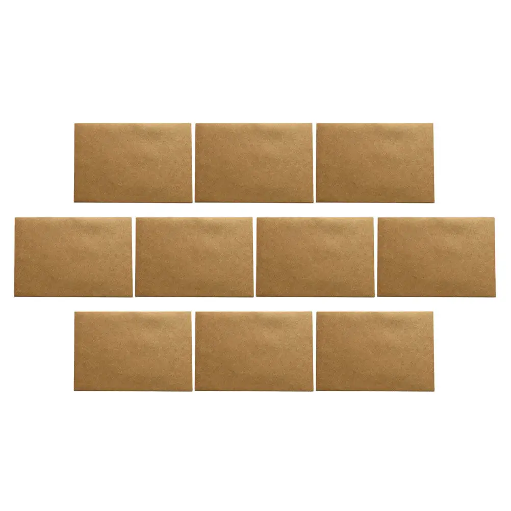10Pcs Kraft Paper File Envelope Thickened Retro Style String Document Pocket Multi-Function File Storage Bag Postcard Storage
