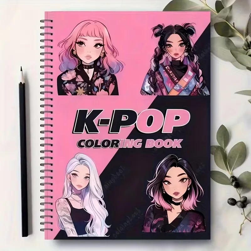 

K-POP Coloring Book | Unique Cover, Perfect Gift for Valentine's, Christmas, Halloween, New Year, New Day, Birthday, and Party