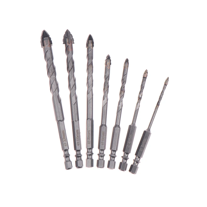 New Four-Flute Sawtooth Eccentric Drill Bit Professional Carpentry Tools For Glass Ceramic Concrete Brick Metal Drill Bit Set-B2