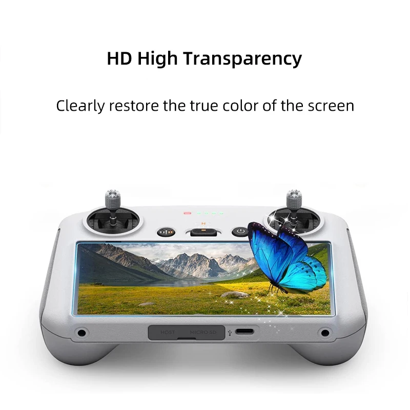 2 stücke Schutz Film für DJI Mini 3/3 Pro Mini 4 Pro HD Glas Screen Protector Anti-Scratch-bildschirm Film RC 2 Fernbedienung Zubehör – Detail 1
