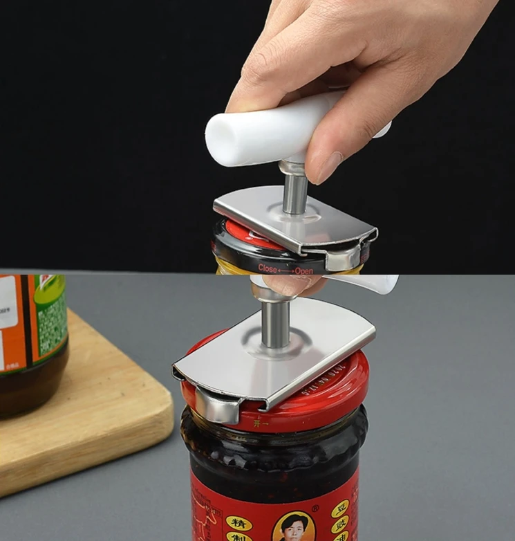 Home Stainless Steel Quick Bottle Opener Adjustable Can Opener Glasses Jar Lid Opener Kitchen Gadgets Beer Cans Accessories