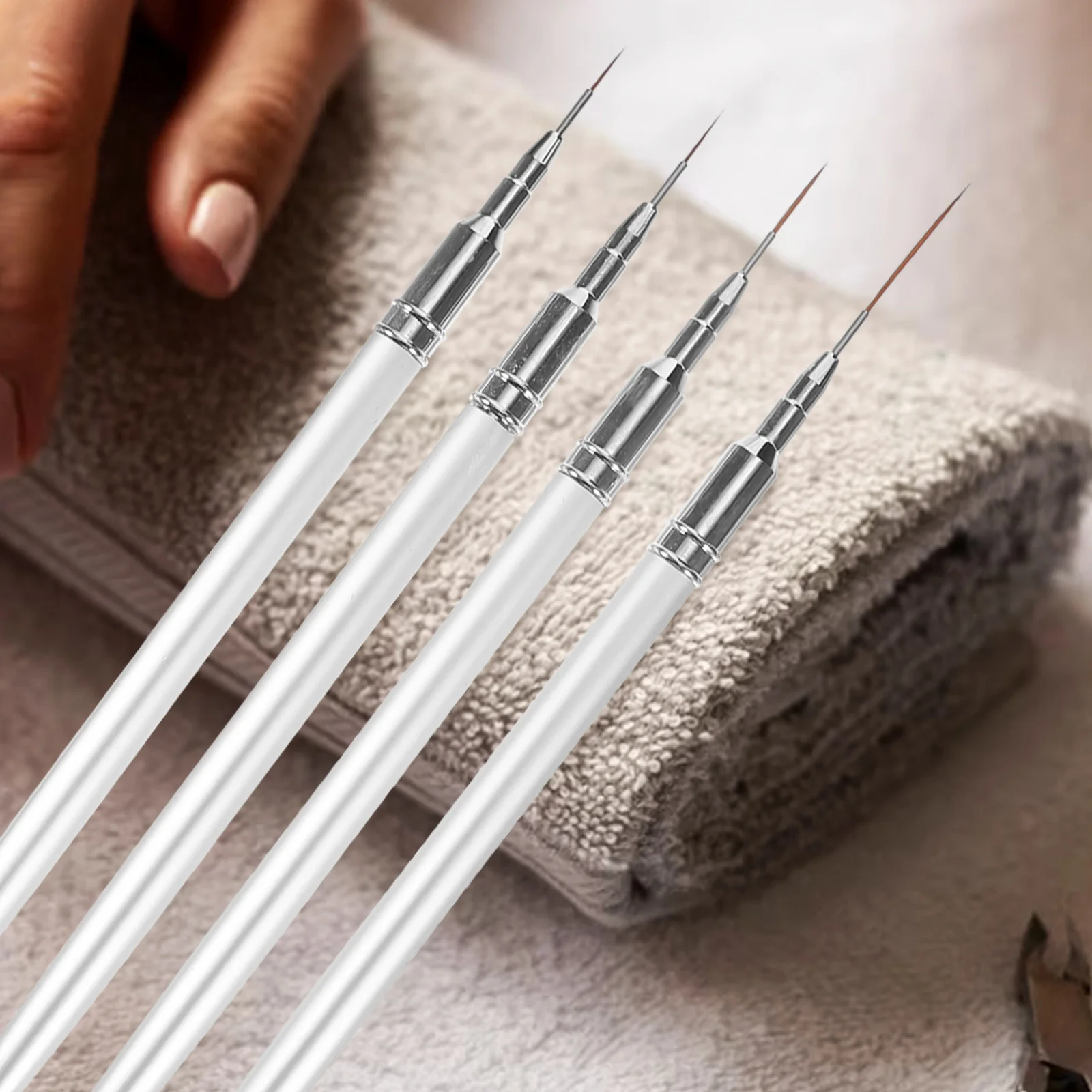 5Pcs Nail Art Liner Pens Metal Premium Quality DIY Manicure Thin Brush for Precise Nail Design Drawing Tools Manicure Liner