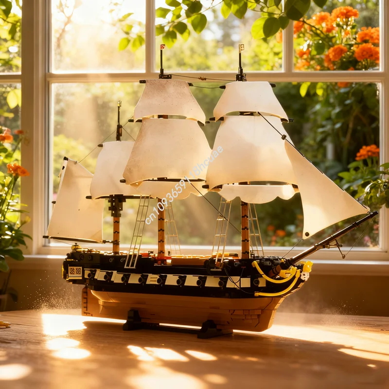 1901 Uds. MOC Fer Maiden Privateer fragata modelo juguete de bloques de construcción arquitectura regalo de Navidad Idea educación niños cumpleaños