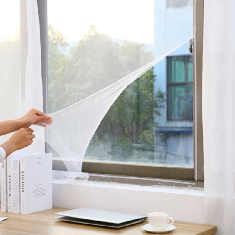 Mosquito Net Curtains For Sliding Extendable Windows Sticker Fly Insect Screen Hook DIY Mesh Home Simple Style Summer.