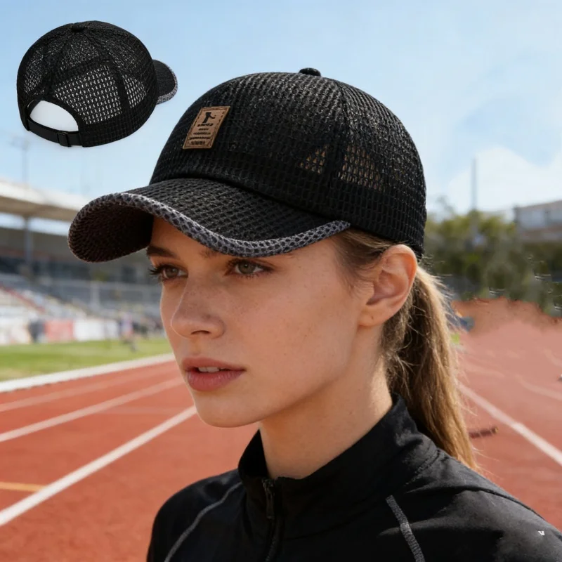 

Letter Printed Breathable Mesh An-ti UV Sports Running Sunhat Summer Golf Baseball Cap Sun Protection Hiking Fishing Hat Visors