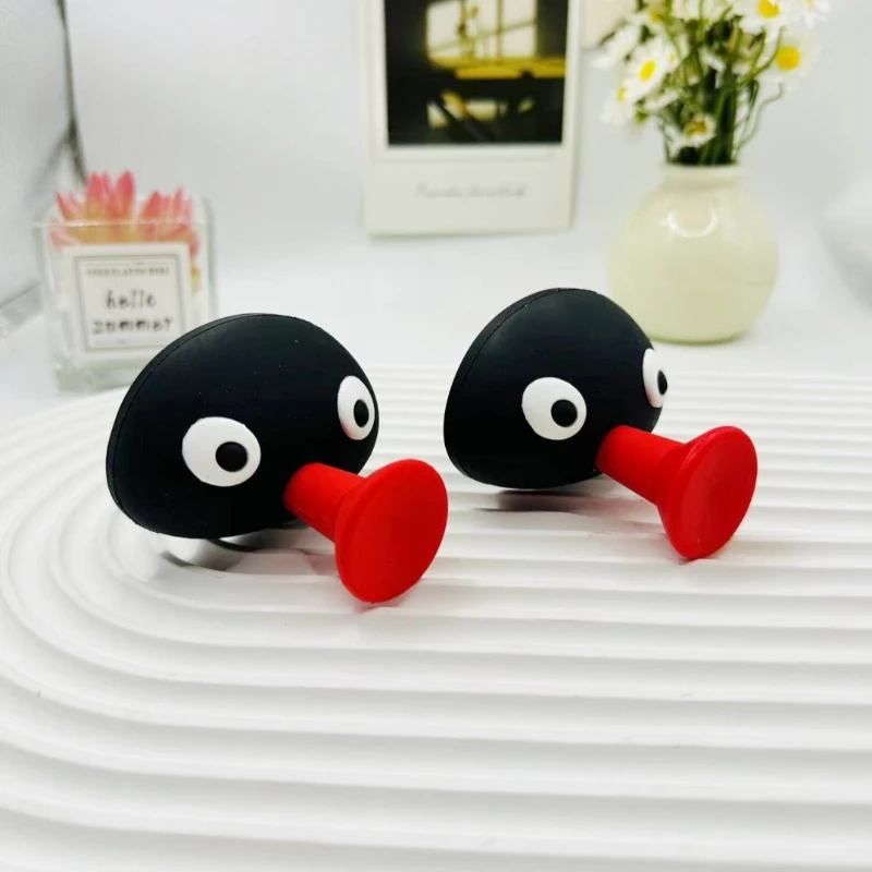 Cartoon Hook New Cute Pout Penguin Towel Hook Creative No Punching Non-trace Wall Stick 3D Hook Household Storage Accessories